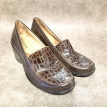 Naturalizer Womens Legacy 288895203 Size 8 Brown  Leather Croc Print Sli... - $21.99