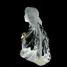 Vtg Fenton Art Glass Guardian Angel Birthstone Emerald Green Gold Clear ... - $17.82