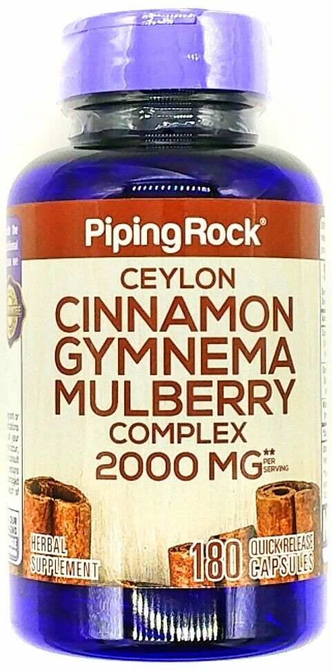 2000mg Ceylon Cinnamon Bark Gymnema Mulberry Leaf Complex Extract 180 Capsules
