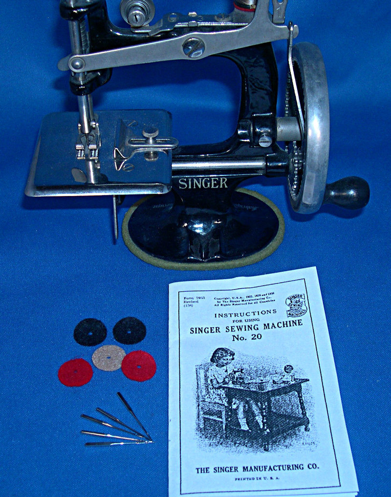 Singer Model 20 Toy Sewing Machine Needles, Copy of Instructions
