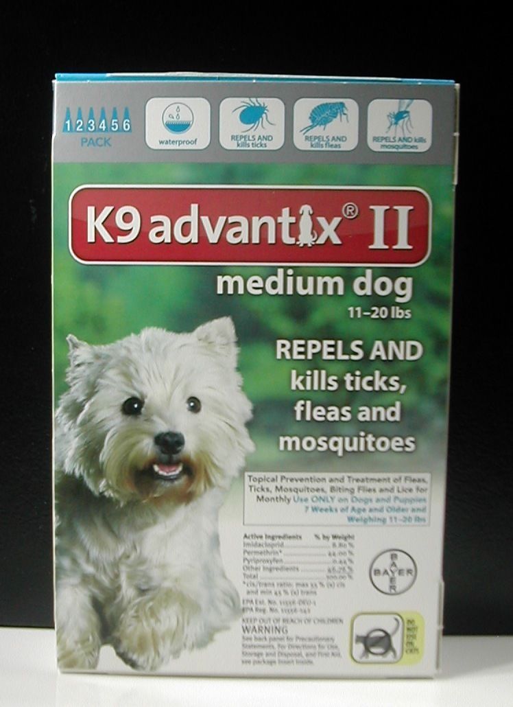 K9 ADVANTIX II for Medium Dogs 11-20 lbs (6 PACK) !!! US EPA APPROVED