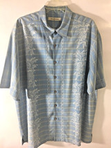 Men's Tommy Bahama 100% Silk Tropical Pineapple Print Shirt Size XL Aloha Blue - $19.79