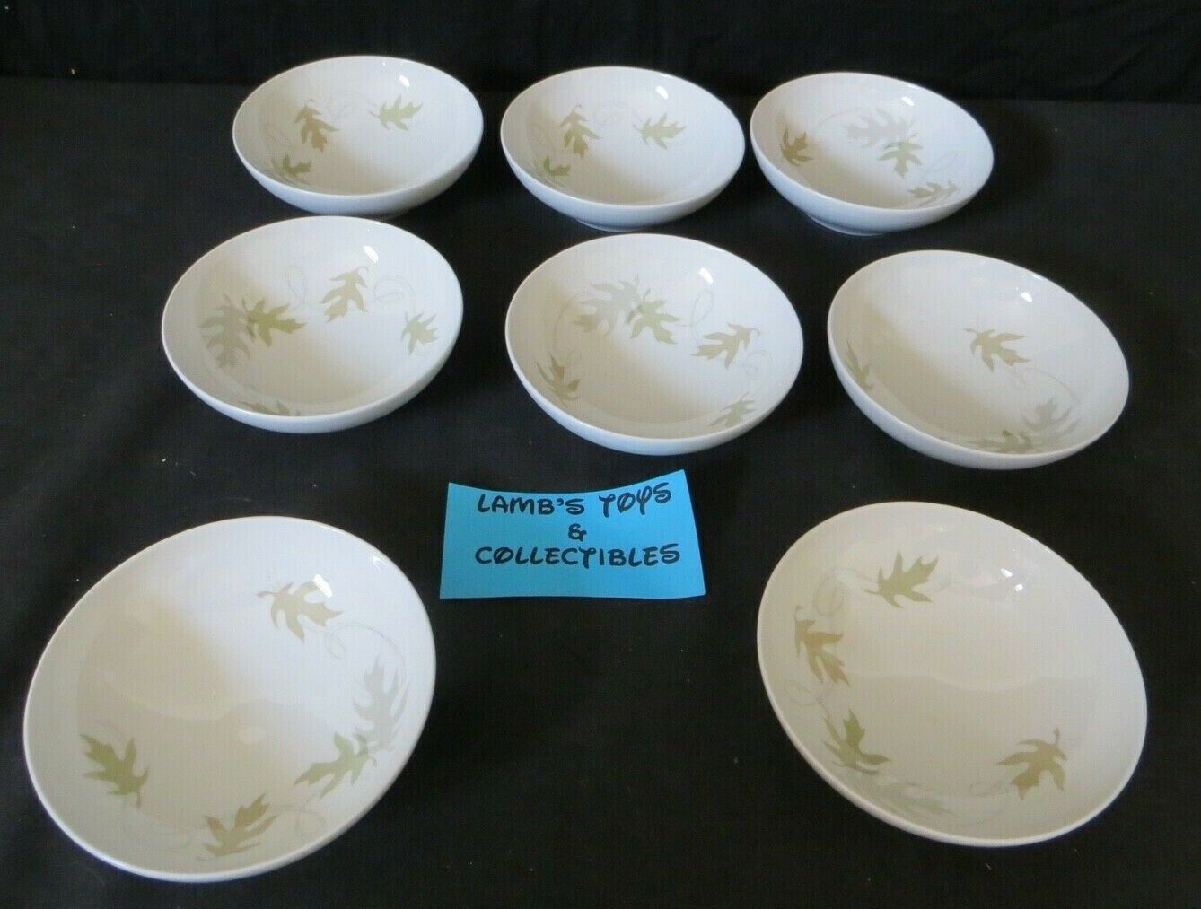 Whirl-A-Gig Franciscan Whitestone Ware set of eight 5" fruit dessert sauce bowls - $58.64