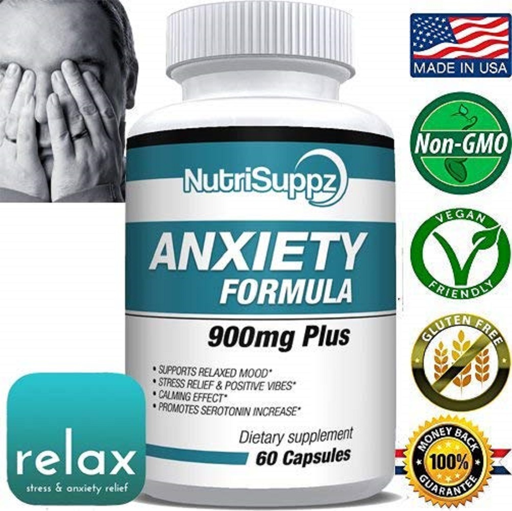 Anti Anxiety Supplement 900mg With Gaba, LTheanine, 5HTP, Ashwagandha