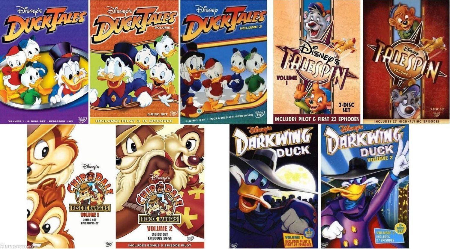 Ducktales Darkwing Duck Talespin Chip Dale DVD Set Lot Disney Series TV ...