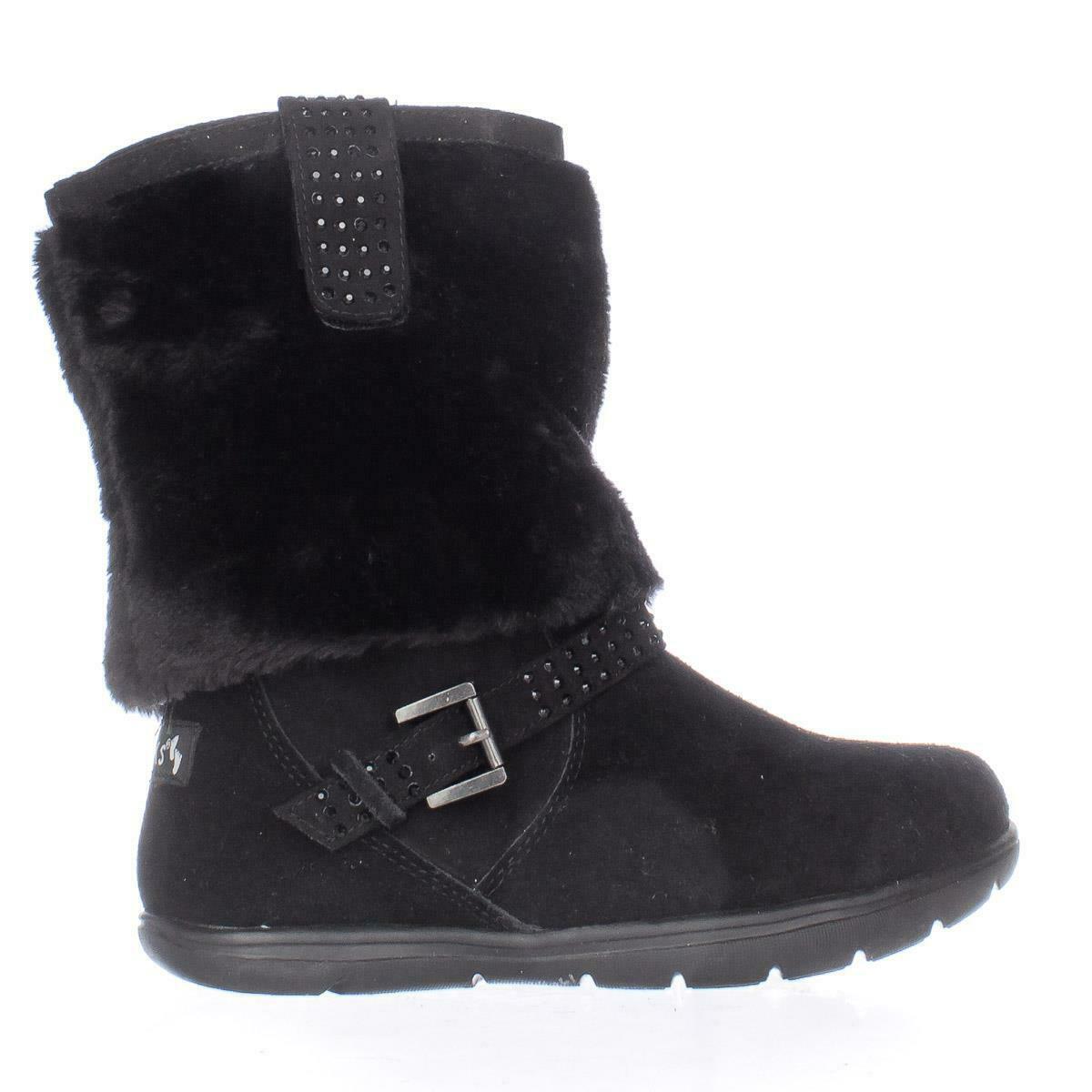 Cheeks Fit Body Interchangeable Knit/Faux Fur Winter Boots Black 6.5US ...