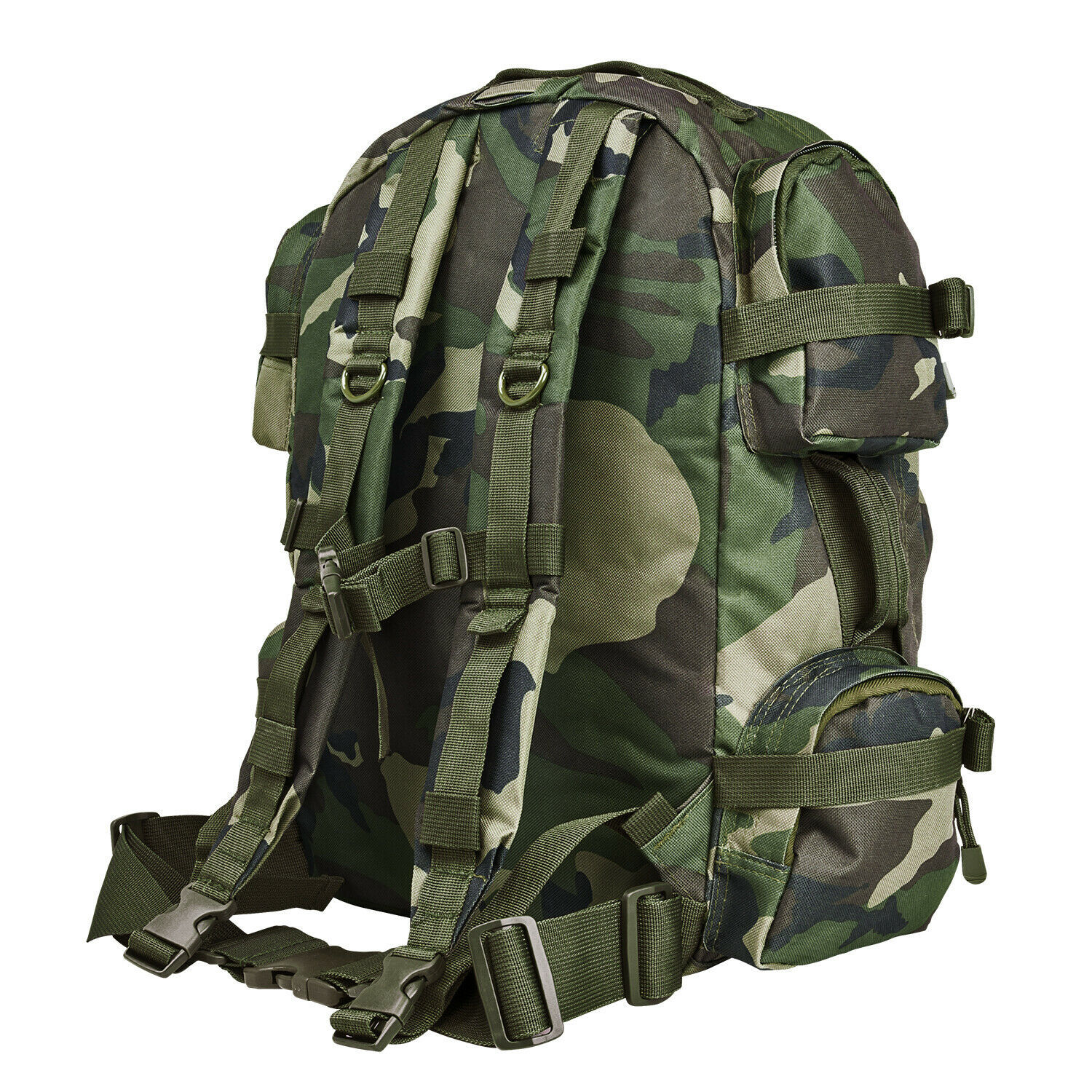 NEW Vism NcStar MOLLE Tactical Hunting Camping Hiking Backpack WOODLAND ...