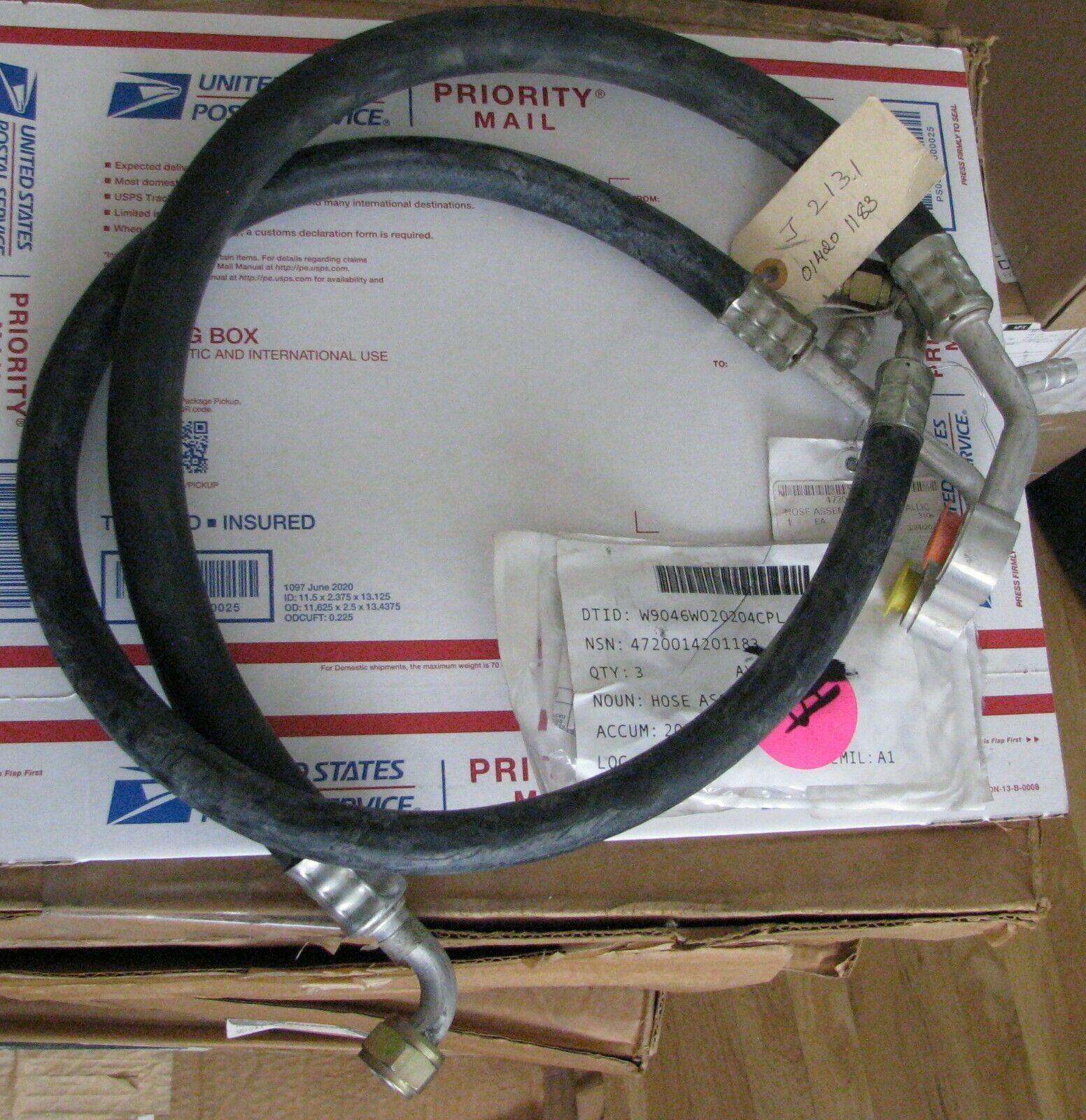 M1109 HMMWV Air Conditioning A/C Hose Line Compressor to Condenser