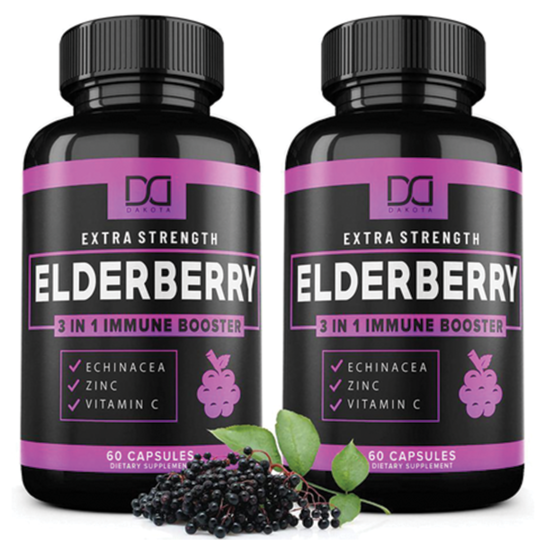 Primary image for 4-in-1 Immune Booster Elderberry, Vitamin C, Zinc, Echinacea Supplement 120 Caps