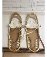 Sherpa Snow Claws Beige Gold Tone Metal Pair Winter Shoes 25&quot; x 8&quot; Vintage - $59.99