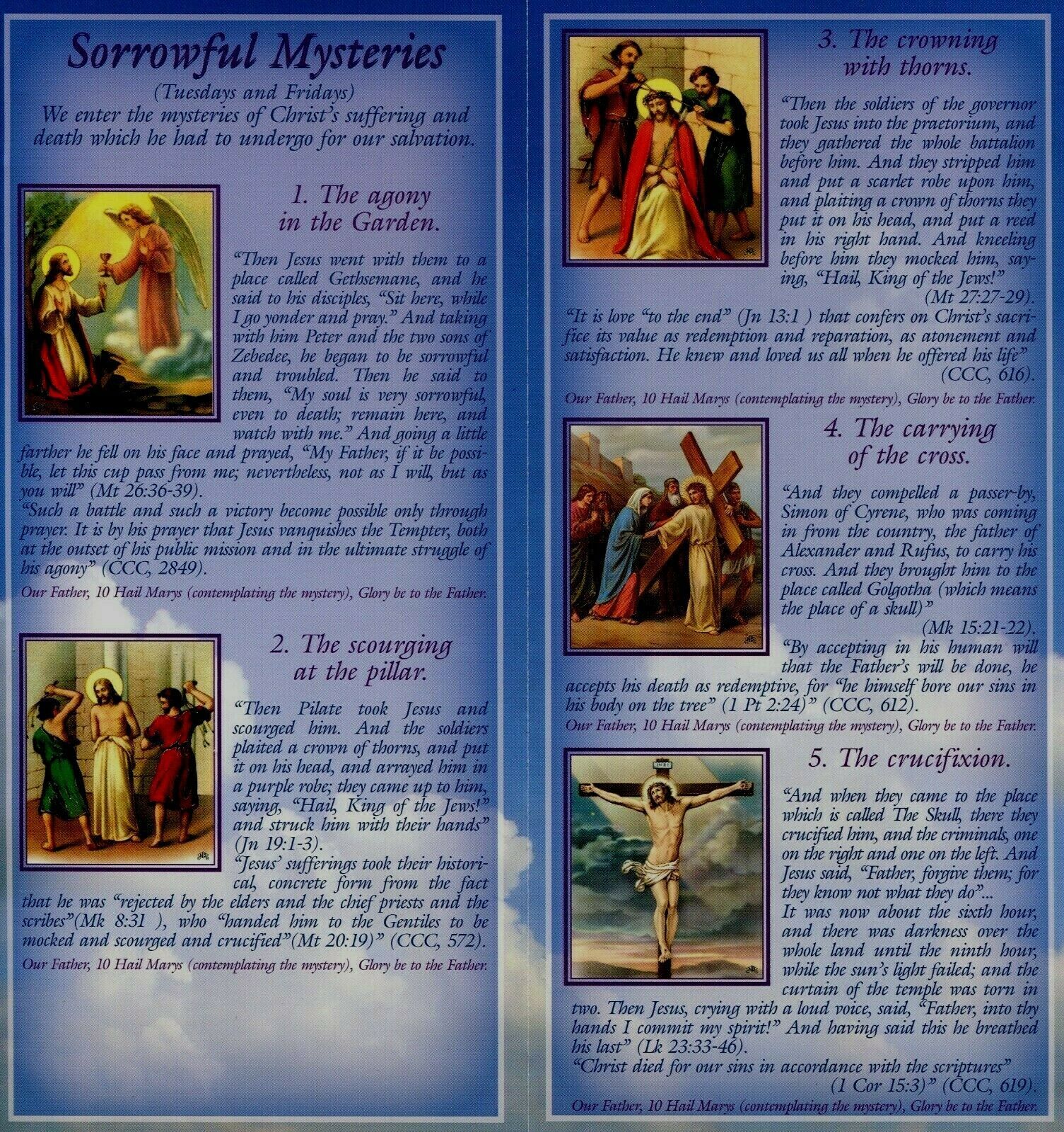 Glorious Mysteries Of The Rosary Printable Printable Templates
