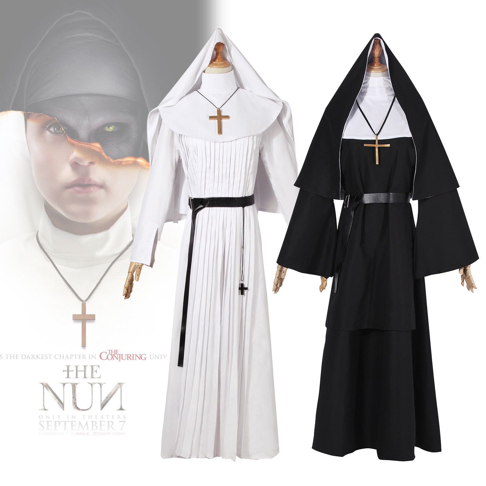 The Nun Valak Costume The Conjuring 2 Halloween Cosplay Fancy Dress
