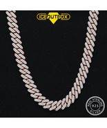 14mm s925 vvs d color moissanite cuban link chains necklace or bracelets hiphop  - $530.01