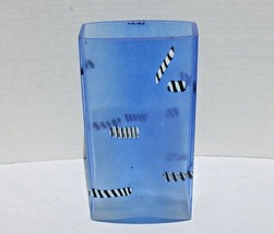 Vintage Kosta Boda Art Glass Vase Blue Licorice Bertil Vallien Signed Sweden - $149.00