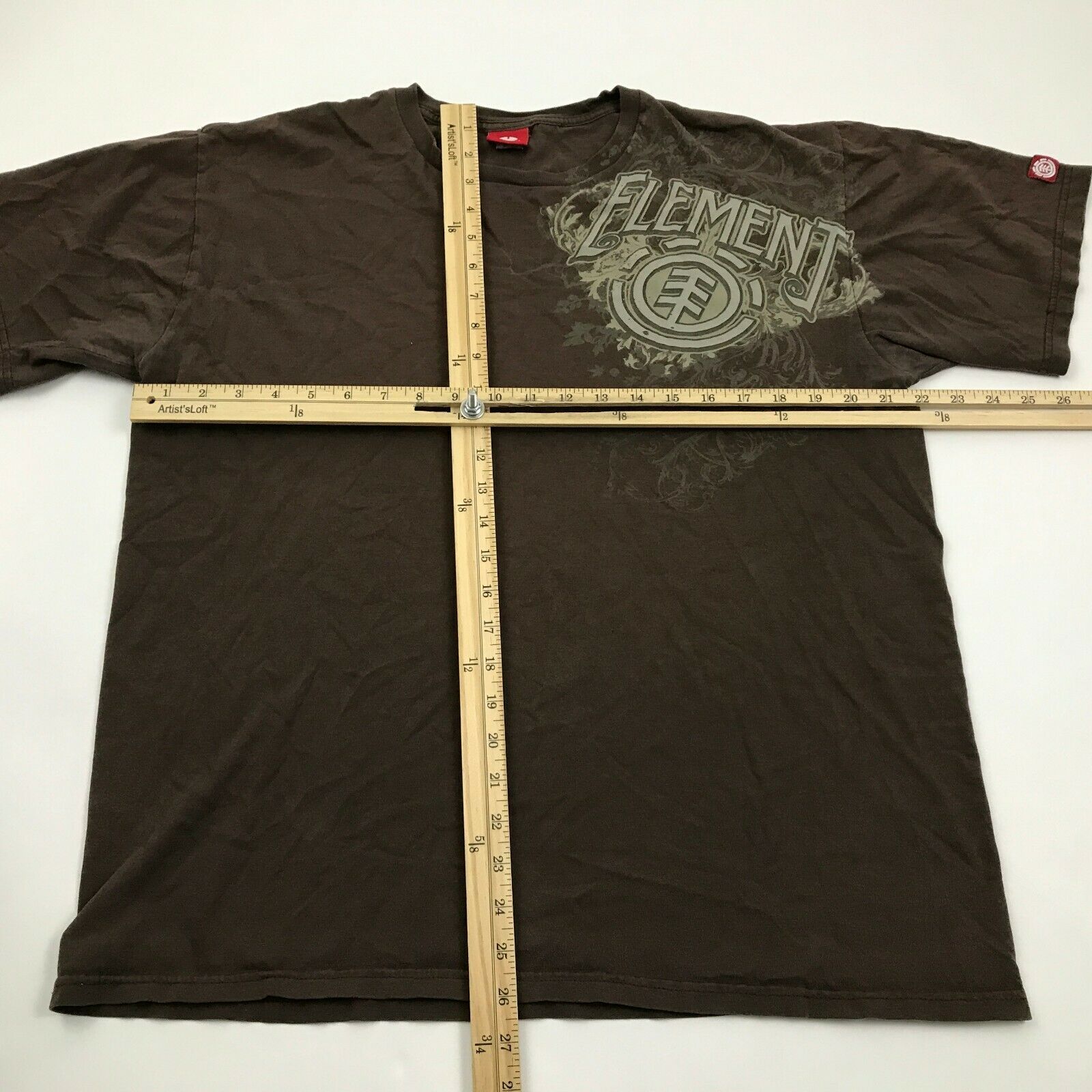 Element Mens Brown Shirt Short Sleeve Graphic Tee Adult Size Large L ...