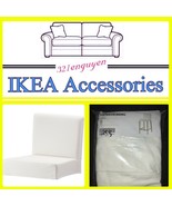 IKEA Henriksdal Bar Stool with Backrest Cover Slipcover GRASBO WHITE 203... - $18.00