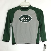 NY New York Jets NFL Team Apparel / Gray Green Long Sleeve Shirt / Kids ... - $22.09
