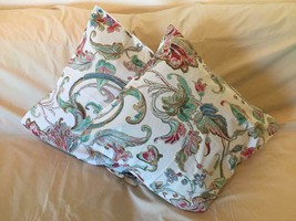 Ralph Lauren ANTIGUA - 16" Throw Pillow Cover- FLORAL - Custom Made - $39.95