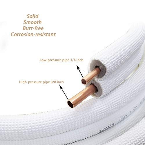 iCool Air Conditioner Line Set 50 Ft. Copper Pipes 1/4" & 3/8" for Mini