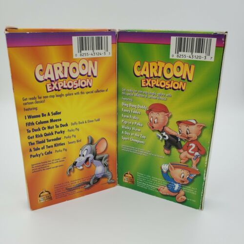 Cartoon Explosion - Foney Fables + Funny Fiesta VHS Tapes - VHS Tapes