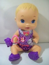 LITTLE MOMMY WONDER NURSERY 10&quot; BABY GIRL DOLL PURPLE CAT OUTFIT RATTLE ... - $16.61