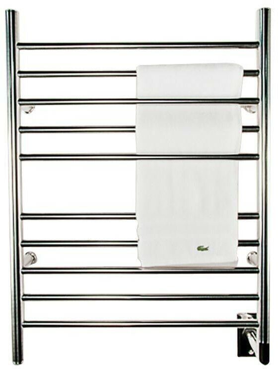 Electric Towel Warmer 10Bar Builtin On/Off Switch Polished Stainless