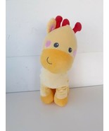Fisher-Price Musical Waggy Giraffe Wind Up Non Working Yellow Red Plush ... - $9.41