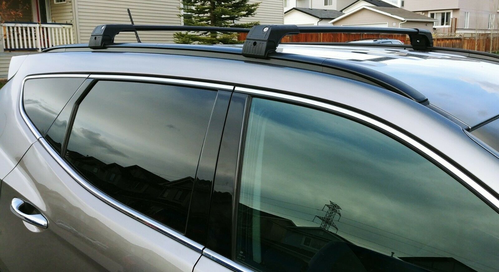 Black Roof Rack Cross Bars For Hyundai Santa Fe 20132020 Racks