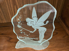 Walt Disney World Tinkerbell Etched Glass Sculpture - $123.75