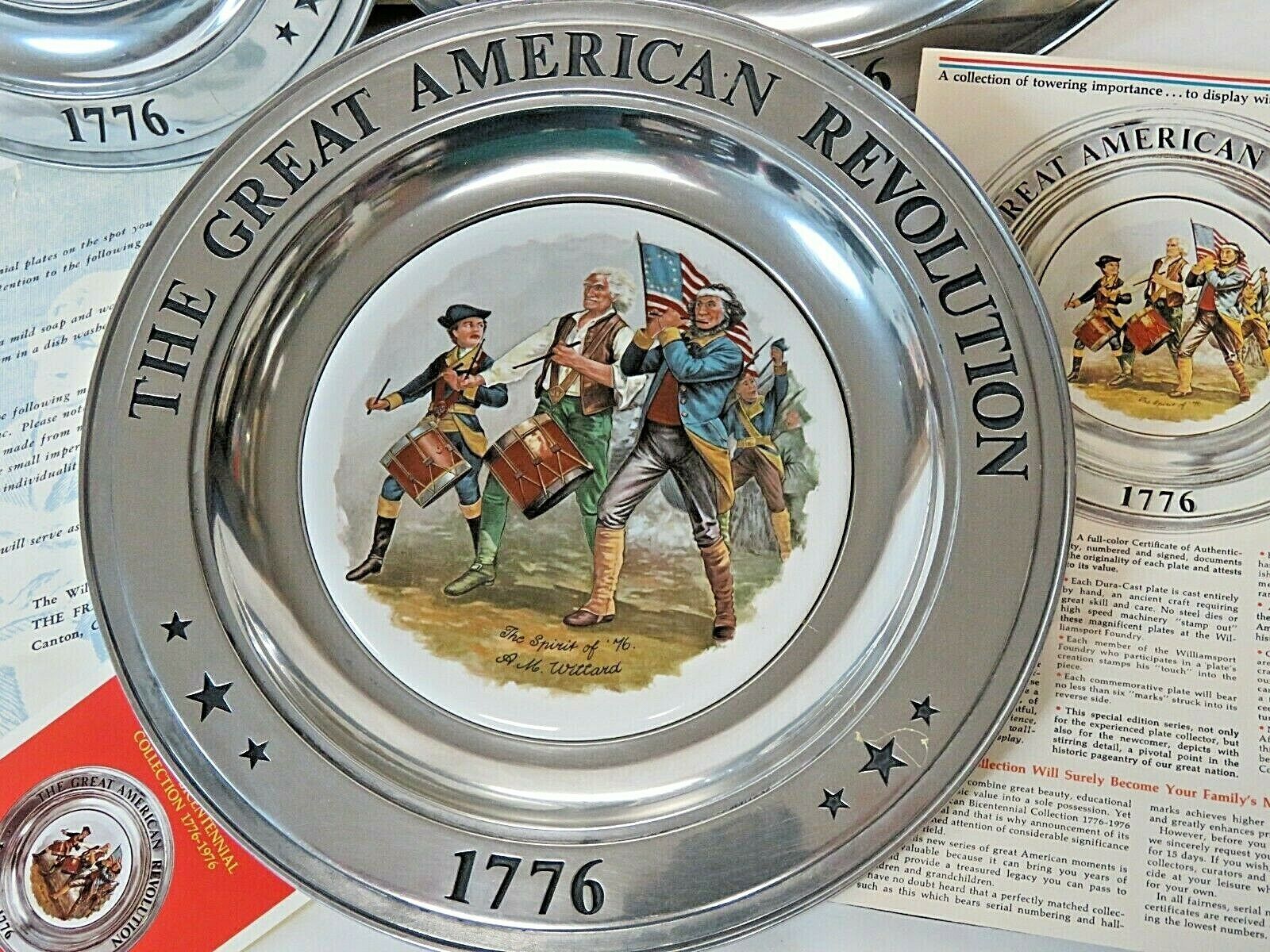 The American Revolution Bicentennial Collection Collector Pewter Plates