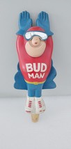 Bud Man Budweiser Super Hero Cape Old 10" Draft Beer Tap Handle - $116.82