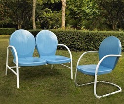 Crosley Furniture KO10005BL Griffith 2-piece Outdoor Conversation Seatin... - $378.99