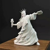 Throw Torch Riot Of Liberty Banksy Fine Art Resin Statue Figurine Home D... - $206.10