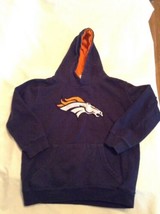 NFL Team Apparel Denver Broncos jacket Size 7 youth large hoodie footbal... - $27.29