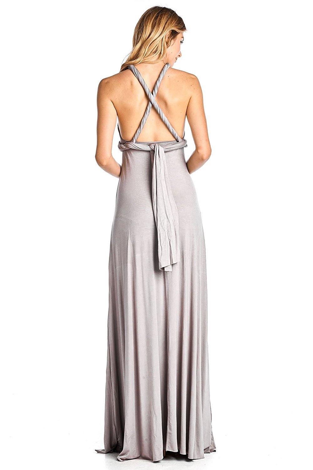 silver maxi gown