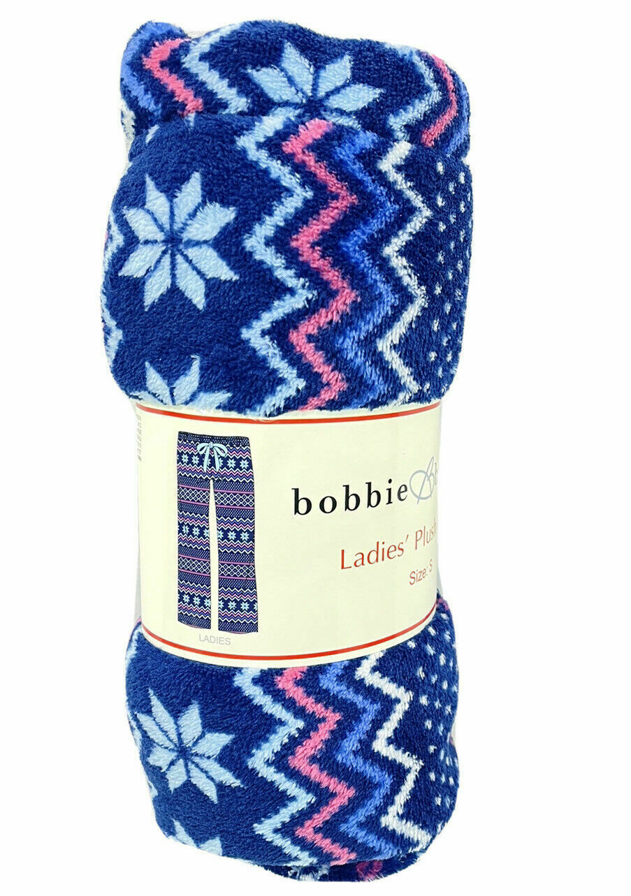 Bobbie Brooks Ladies Plush Pants Blue 