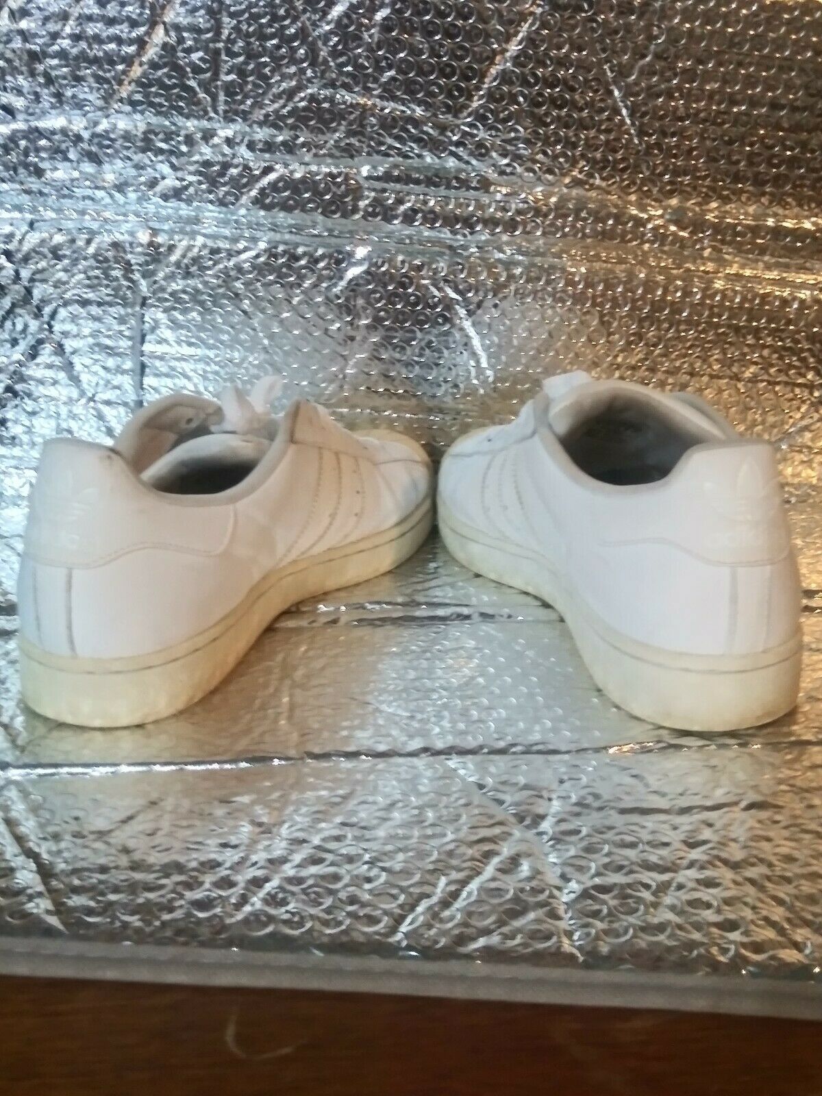 all white shell toes