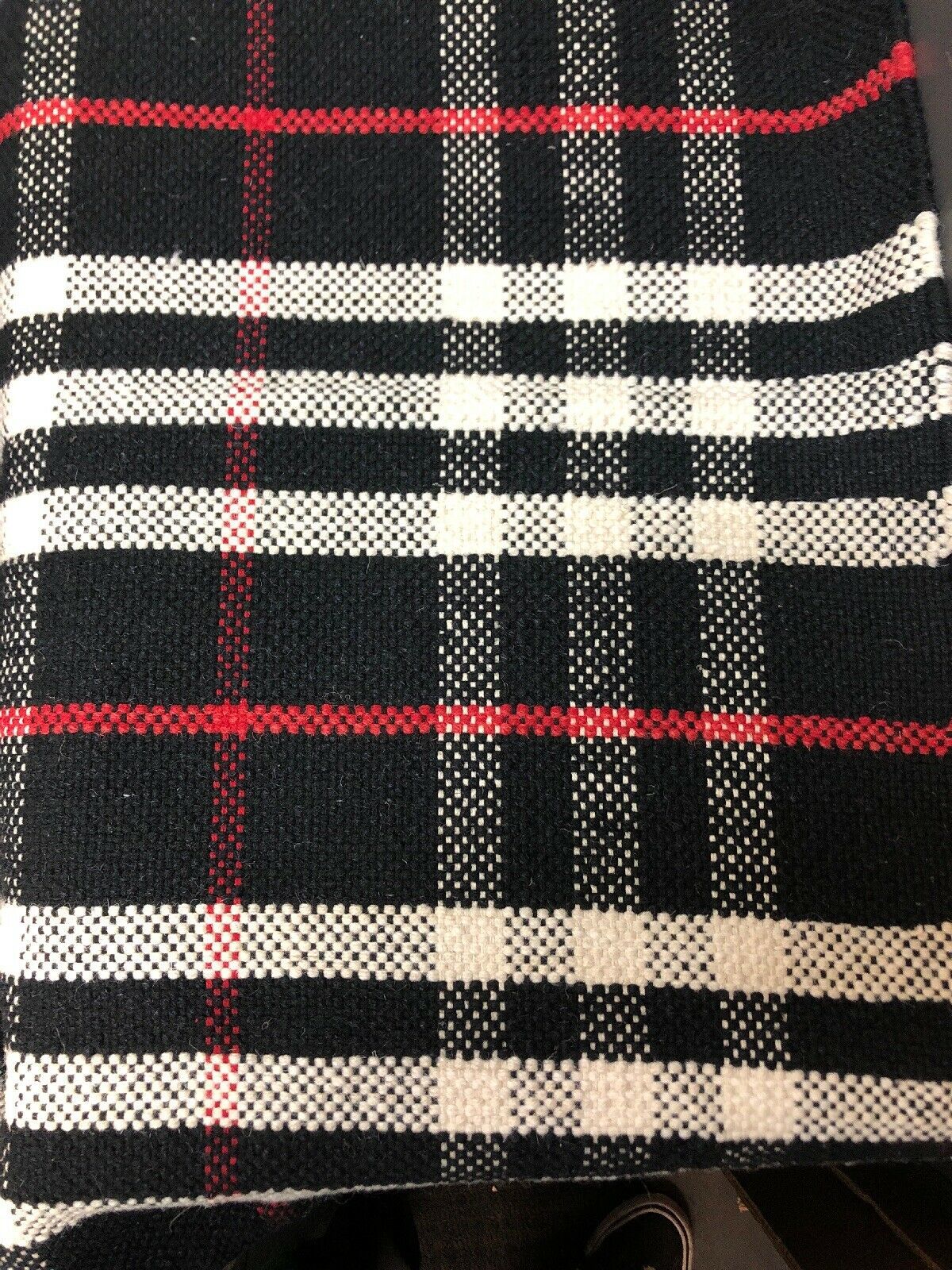 Goodweave Plaid Black Red White Accent Rug 24