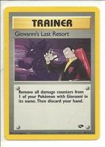 (PK-616) 2000 Pokemon card #105/132: Trainer - Giovanni&#39;s Last Resort - $3.00