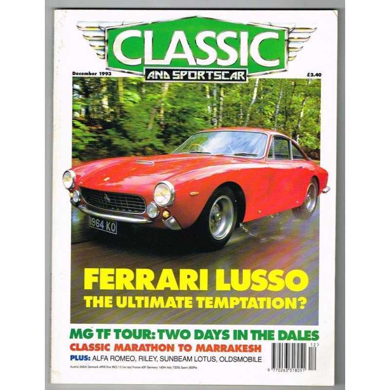 Classic And Sportscar Magazine December 1993 Mbox3308/e Ferrari Lusso ...