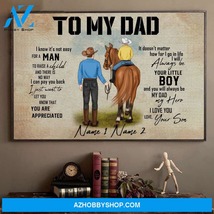 Famille Gift - Personalize Canvas - Special Gift to Horse Dad - Home Decor - $49.99