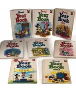 Lot of 8 Disney&#39;s year books 1983-1990 Hard cover vintage reading story ... - $49.49