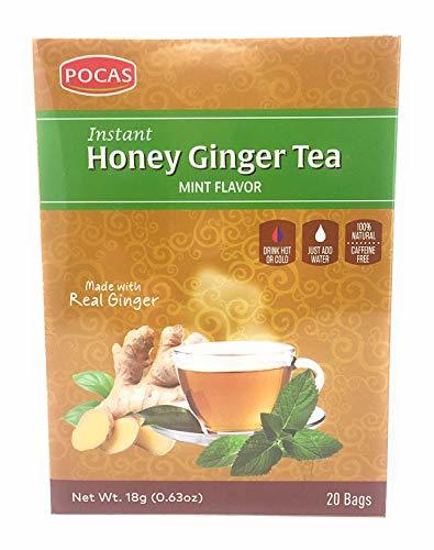 Pocas Instant Honey Ginger Tea with Mint, 20 bags - Tea