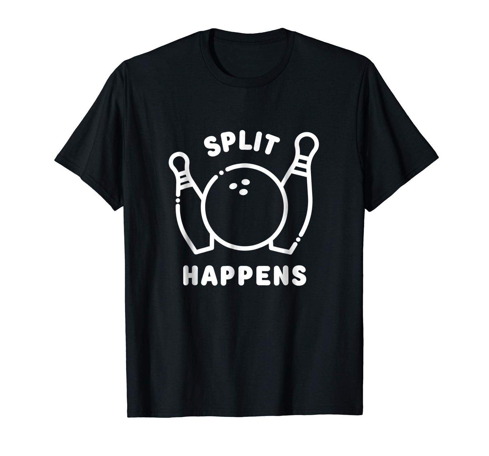Funny Tee Split Happens Bowling Shirt Funny Gift Men TShirts