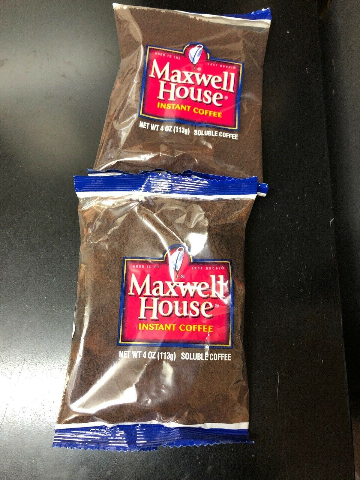 Maxwell House Instant Coffee 2 X 4 oz Bags, Expiration 2/2018 Food