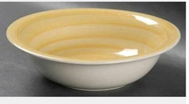 Soup/Cereal Bowl Swirl Golden Yellow by PHILIPPE RICHARD Set of 2 Width ... - $13.85