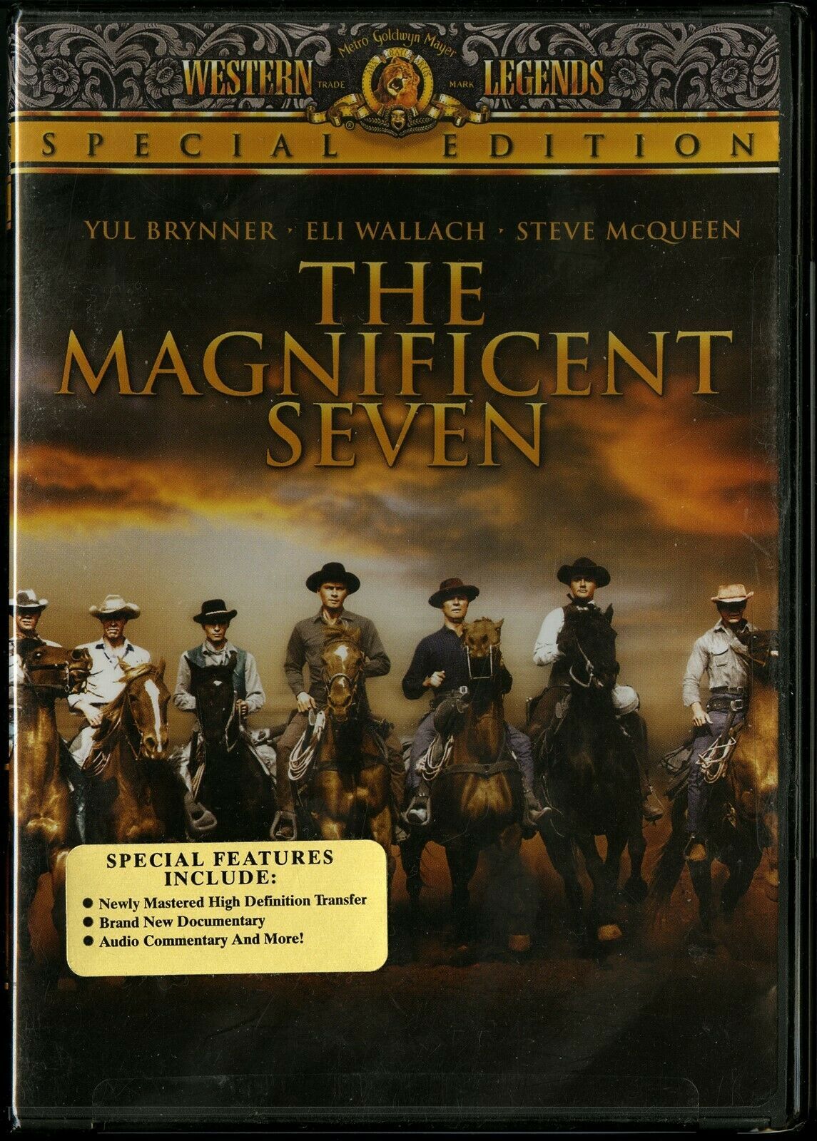 MAGNIFICENT SEVEN DVD STEVE MCQUEEN YUL BRYNNER MGM VIDEO SPECIAL ...