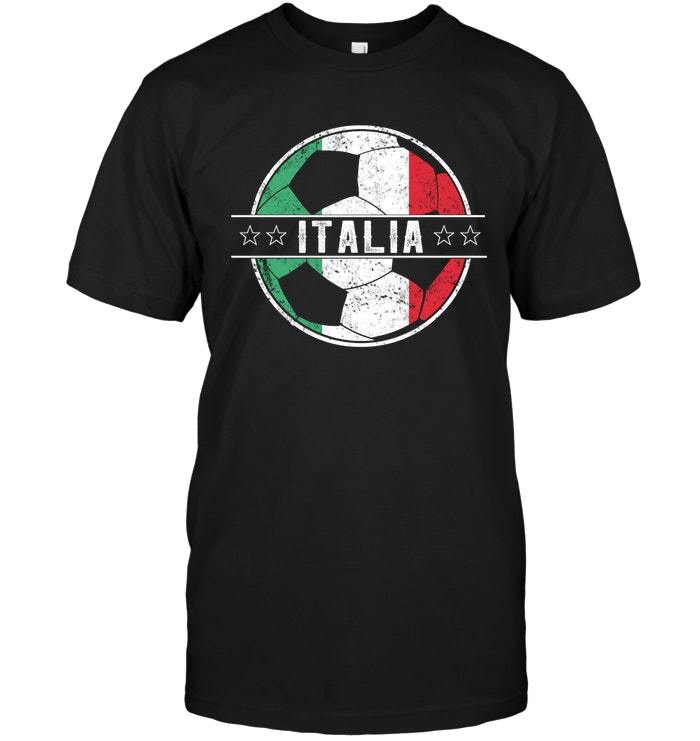 Italy Italia Soccer Ball Distressed Football T Shirt TShirts, Tank Tops