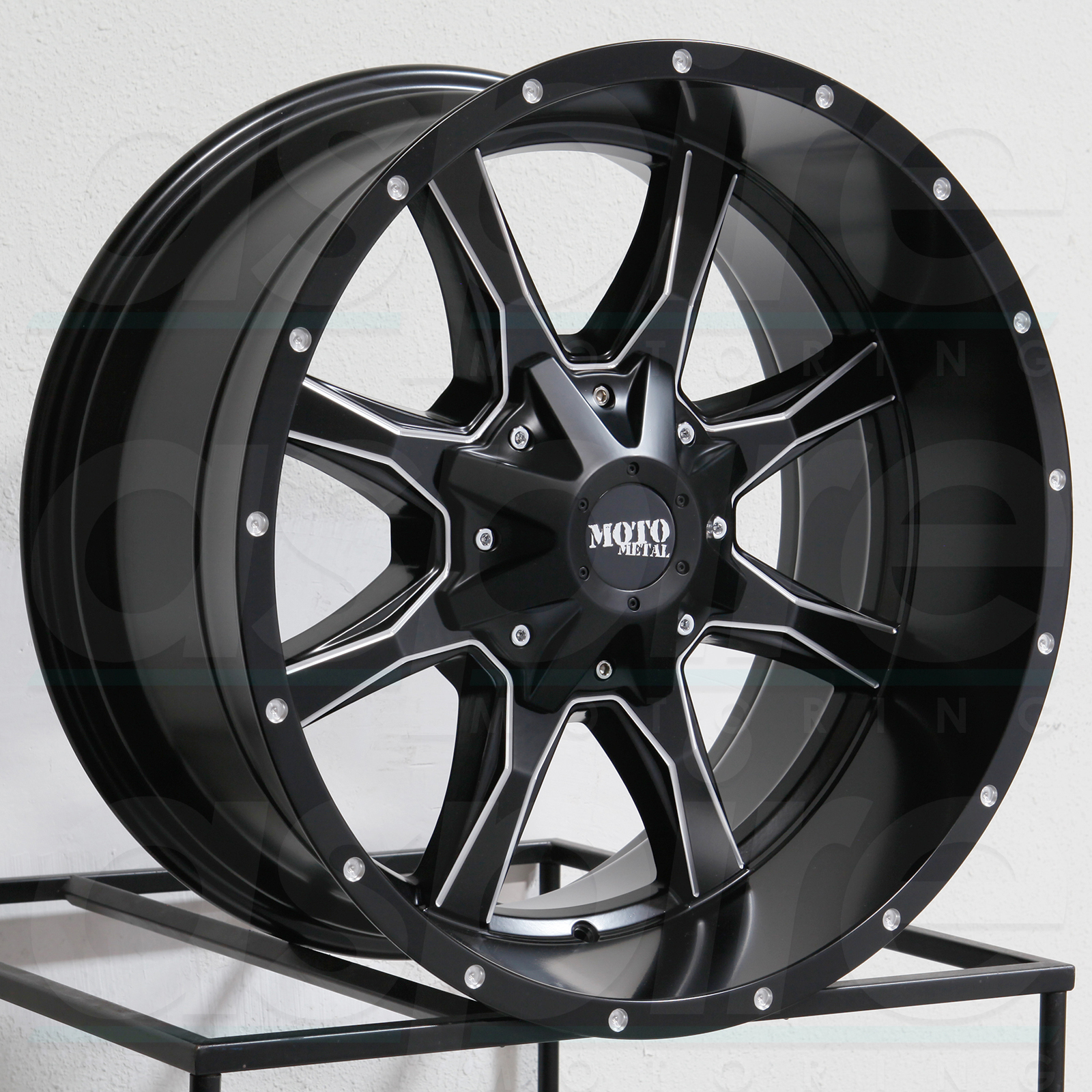 18x10 Moto Metal MO970 8x170 -24 Black Milled Wheels Rims Set(4) - Wheels