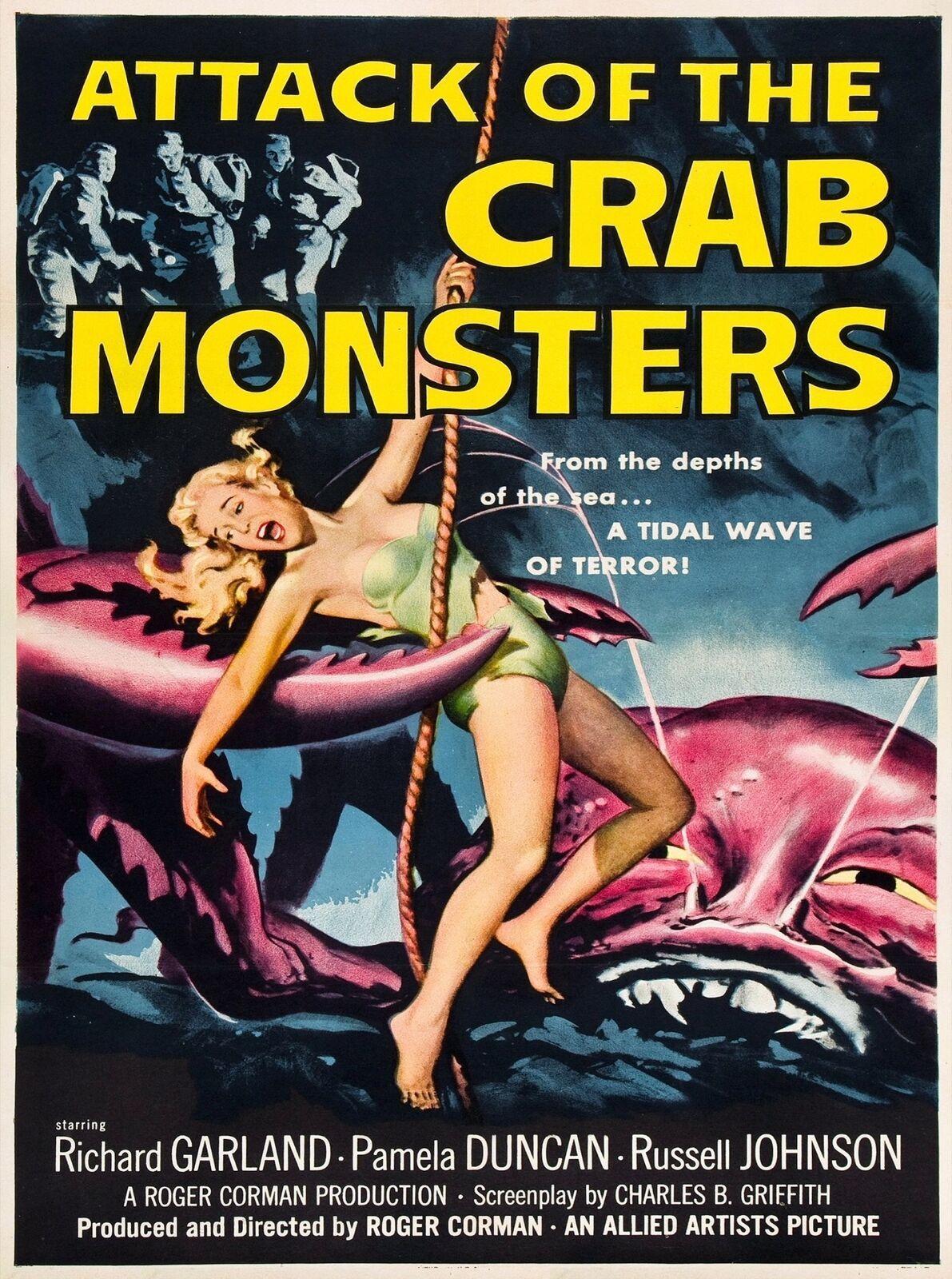 3262.Attack of Crab Monsters Horror movie film POSTER.Home Room Art decoration